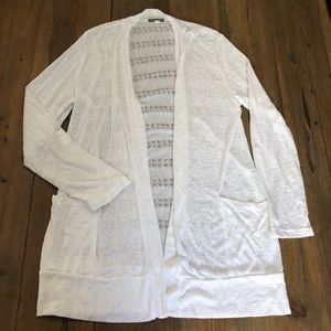 Sheer-white sweater, large